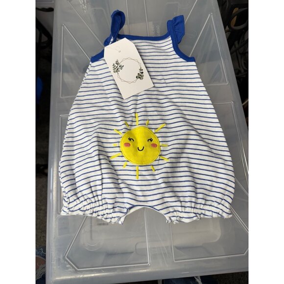 Carter's Girls Striped Snap-up Romper Newborn - Picture 7 of 7